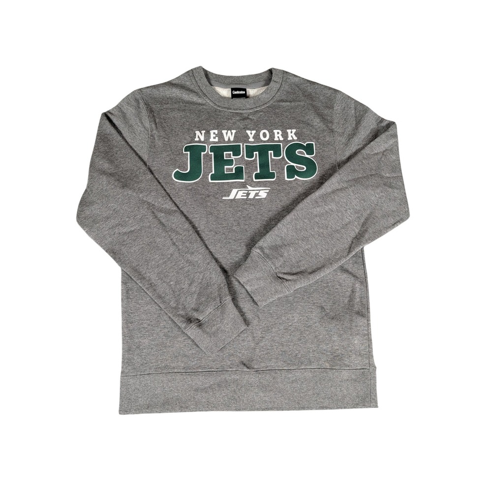 New York Jets Sweatshirt Crewneck Pullover NFL Football Gray Mens Size Small